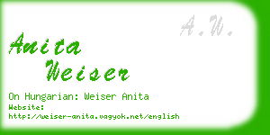 anita weiser business card